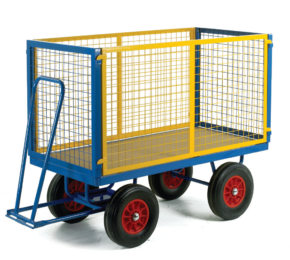 Turntable Trailers with Mesh Cage Supports