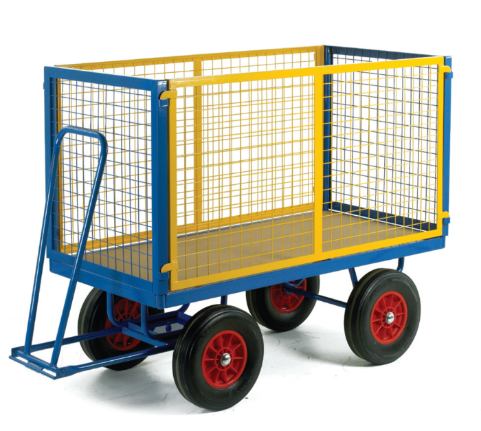 Turntable Trailers with Mesh Cage Supports