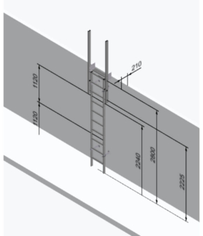 Aluminium Vertical Access Ladder – Walkthrough Only