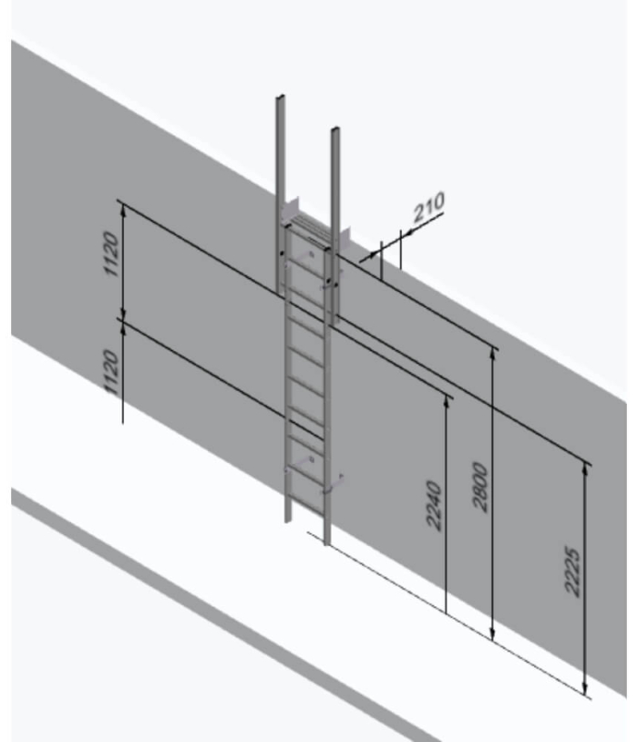 Aluminium Vertical Access Ladder – Walkthrough Only