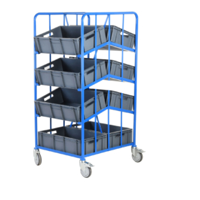 Angled Mobile Tray Racks