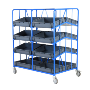 Angled Mobile Tray Racks