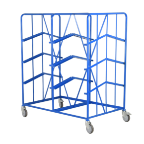 Angled Mobile Tray Racks