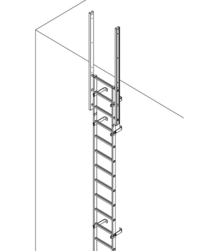 Galvanised Vertical Access Ladder – Walkthrough Only