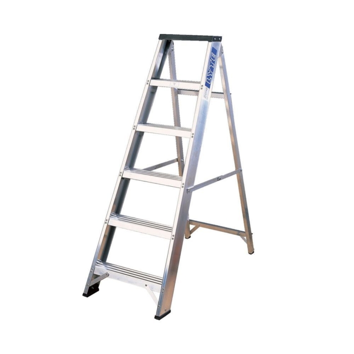 Lyte Industrial Aluminium Swingback Step Ladders with Tool Tray