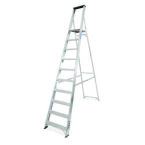 Lyte Industrial Aluminium Platform Step Ladders with Tool Tray