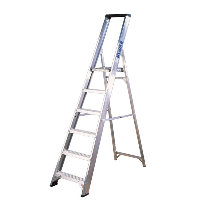 Lyte Industrial Aluminium Platform Step Ladders with Tool Tray