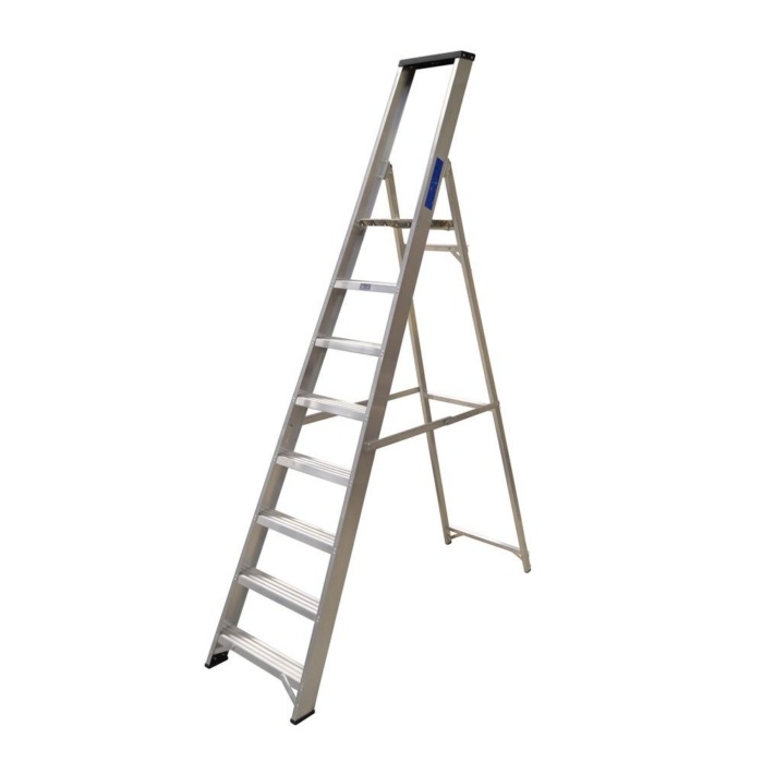Lyte Industrial Aluminium Platform Step Ladders with Tool Tray