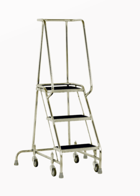 Stainless Three, Four and Five Step Ladders