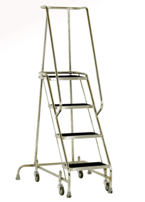 Stainless Three, Four and Five Step Ladders