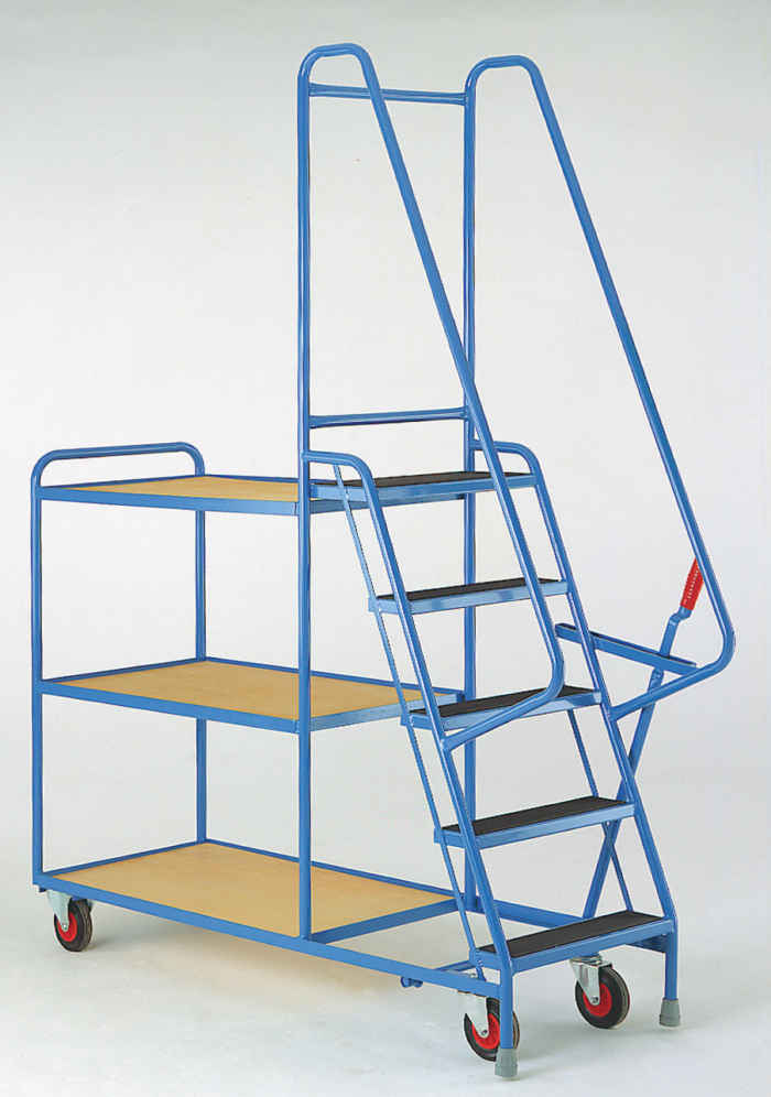 Heavy Duty Step Tray Trolleys – 5 Steps KG