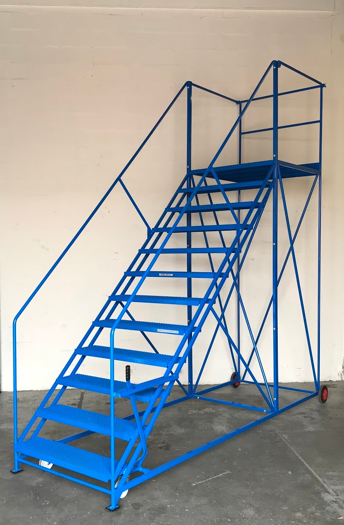TekA Step Easy Slope Mobile Warehouse Safety Steps 1000mm Extra Wide